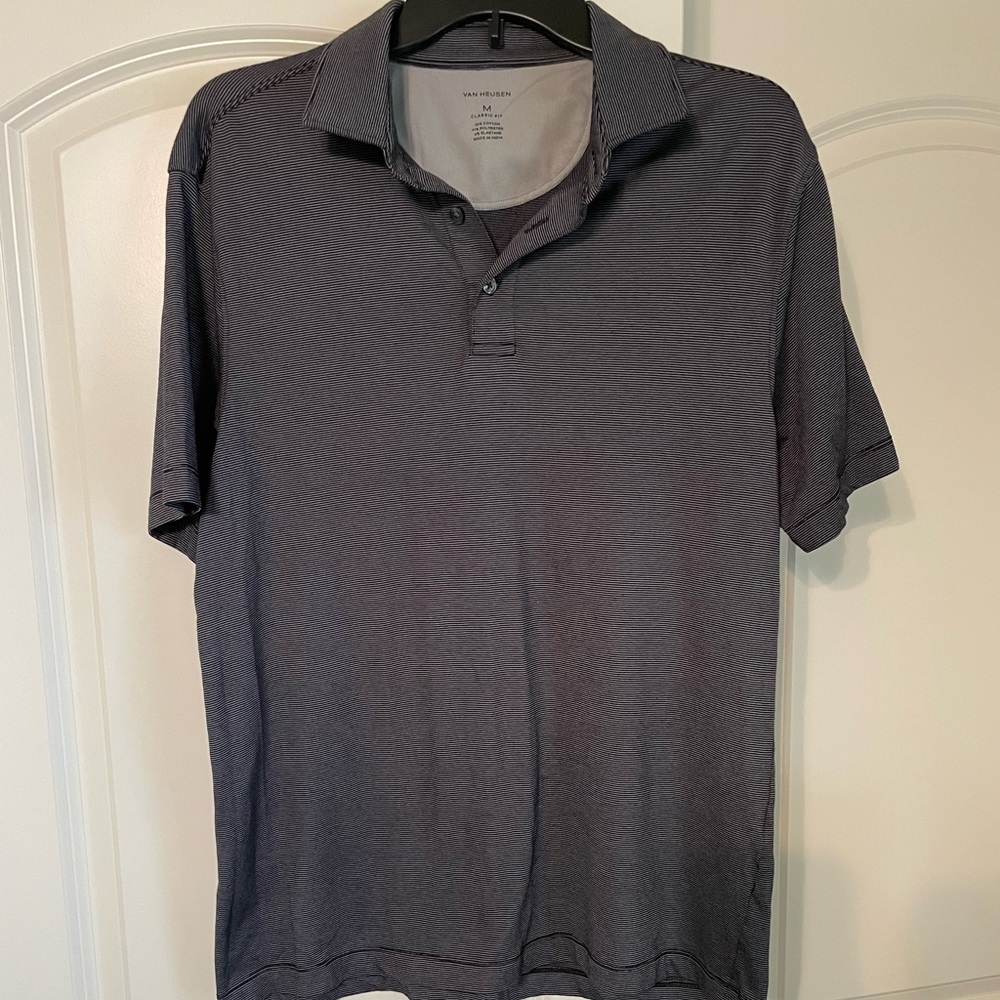 Van Heusen Mens Gray Classic Fit Polo